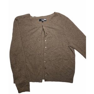 Alex Marie Cashmere Cardigan Brown Sz L
